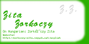 zita zorkoczy business card
